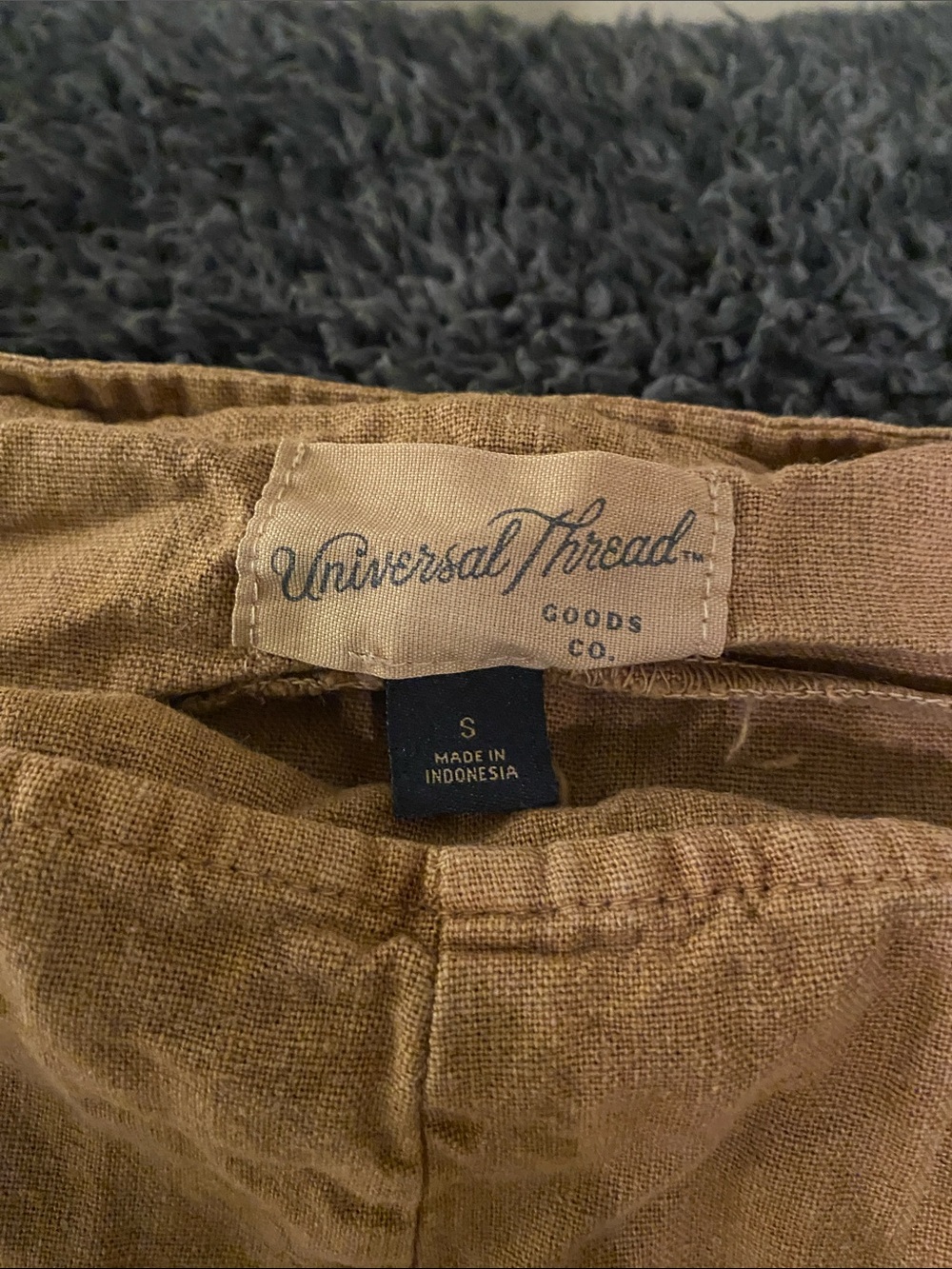 Universal Thread Cropped Wide-Leg Utility Jumpsuit in Camel - Picture 2 of 3